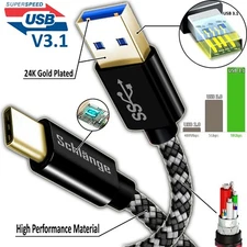 FAST CHARGING USB 3 Type C to USB Cable Braided for Galaxy Note 10/10+ lot
