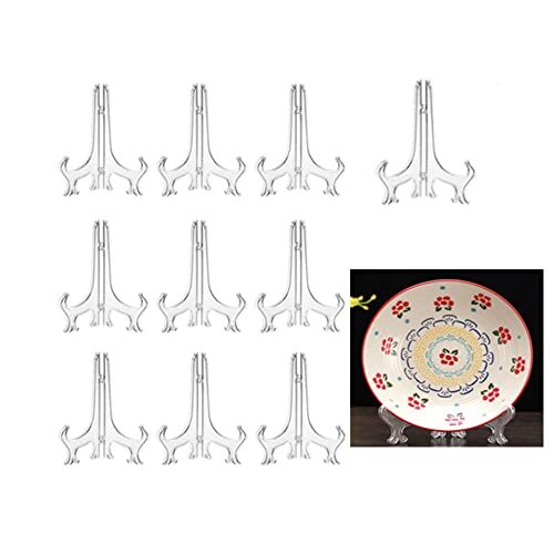 Naisfei 7 Pollici Trasparente Plastica Cavalletto, Porta Piatti da (c8X)
