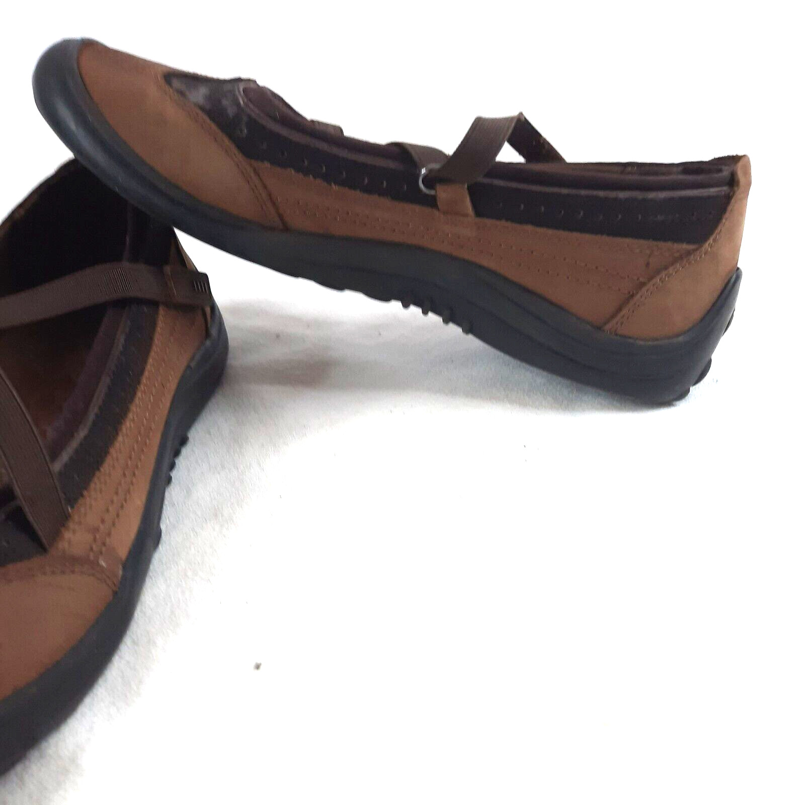 LANDS' END Mary Jane Loafers Size 8.5 Slip On Flat Sh… Gem