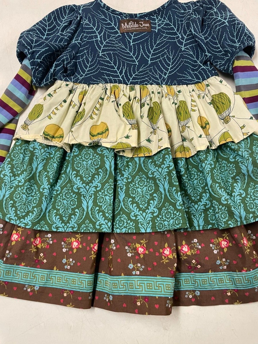 Robe Fille Matilda Jane Ballon Multicolore Taille 4 - NWOT - Parfaite Pour Printemps/été !