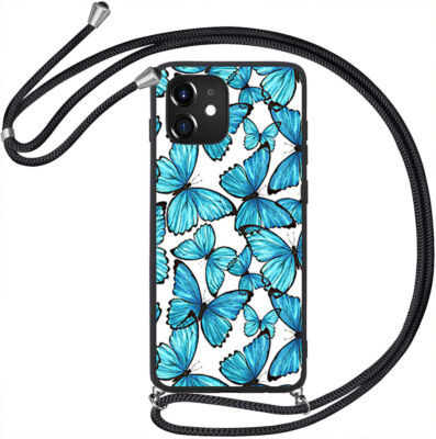 Silikon TPU Handy Schutz Hülle mit Band Handykette Cover Case Kordel - KBX-348  