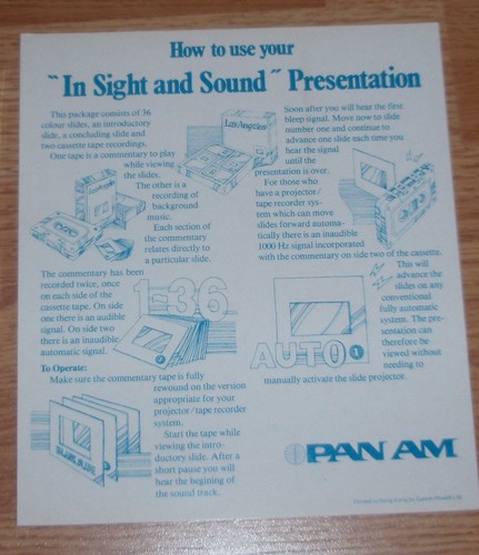 Vtg Pan Am airline memorabilia buttons audio visual slide presentation Miami NEW - Picture 7 of 10