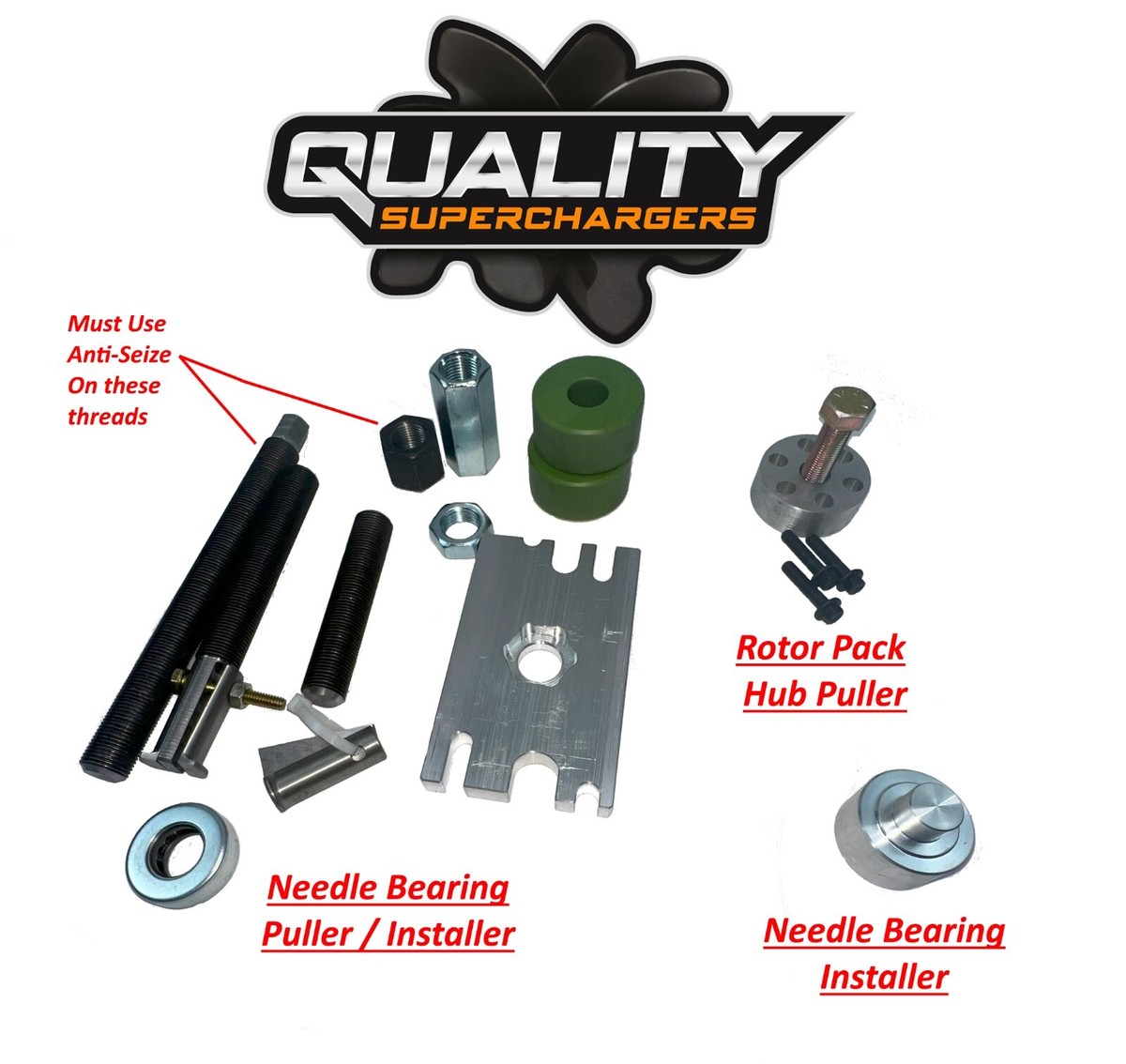 Supercharger Drive Hub Needle Bearing Puller Tool Front inlet