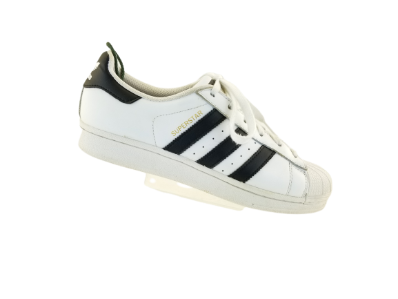 Adidas superstar womans White Sneakers white black classic Sz7.5