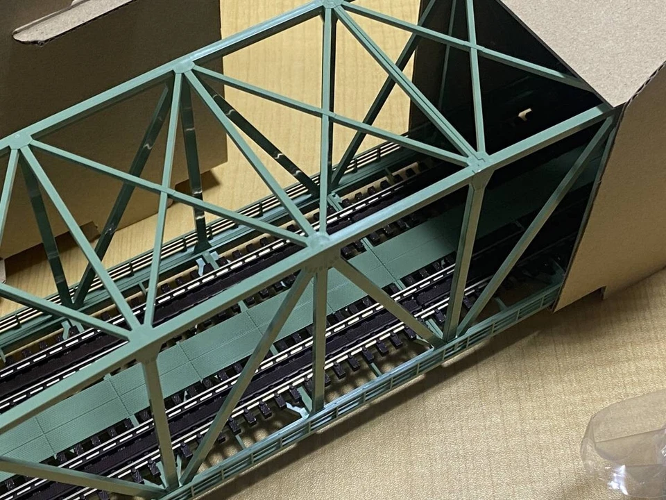 TOMIX N gauge 3222 double track song chord large truss iron bridge F/S GREEN - Image 4 of 4