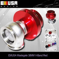 EMUSA 38mm wastegate VBand  RED Mazda3 5 RX7 Toyota Corolla Celica Scion Acura