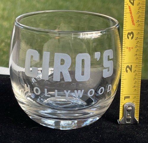 VINTAGE CIRO'S HOLLYWOOD NIGHTCLUB ROLY POLY COCKTAIL DRINKING GLASS AS IS - Picture 8 of 11