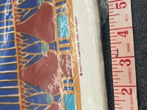 vintage 1977 party paper tablecloth egypt egyptian king tut american greetings - Bild 8 von 12
