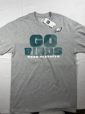 Philadelphia Eagles ''Go Birds'' Gray Playoff 2022 T-Shirt Size M