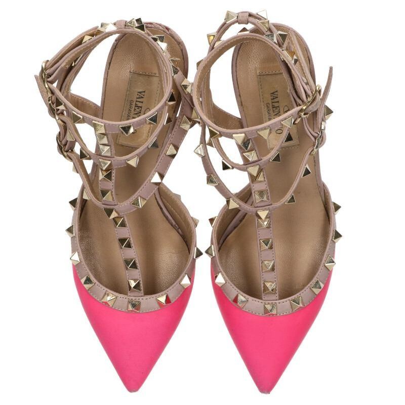 Valentino Garavani Pumps Heel Studded Leather Pink EU35.5/US5.5 116205c thumbnail 9