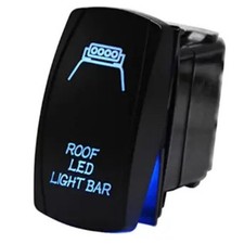 Blue LED Rocker Switch 5-Pin 12V/24V On-Off Light Bar Toggle for Car Truck Boat