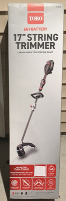 Toro 60V MAX 17 in Cordless String Trimmer Carbon Fiber Telescoping TOOL ONLY