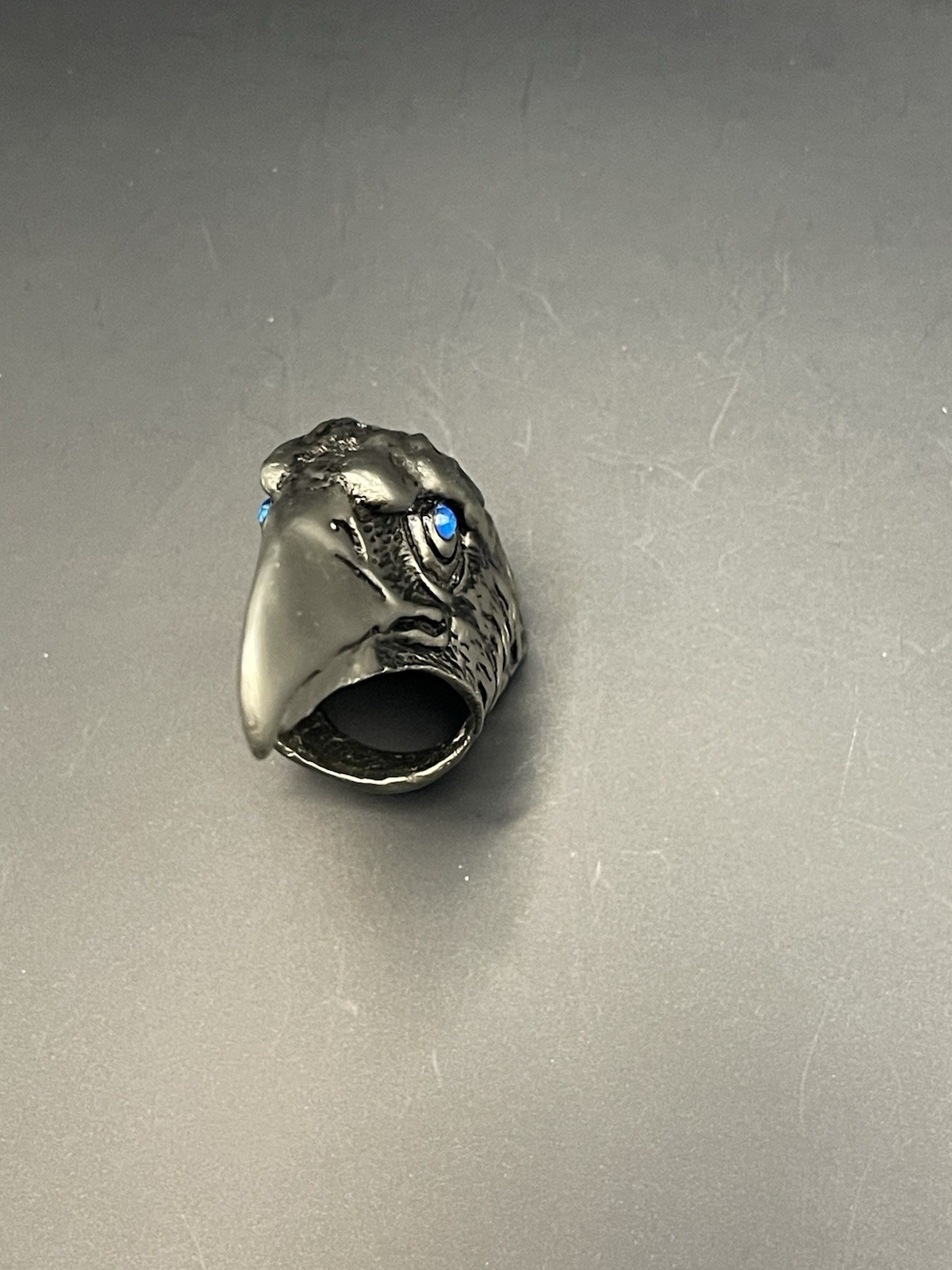 Large Eagle Statement Ring Size 7 Silver Tone - image 3
