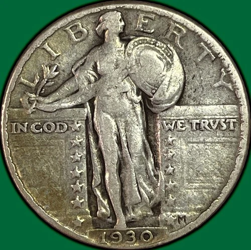 1930 Standing Liberty Quarter Extremely Fine XF Coin #37783