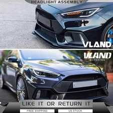 For 2015-2018 Ford Focus LED Projector Headlights Black Front Lamps W/Sequential