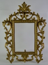 Victorian Vintage Cast Metal Easel Back Picture Photo Frame Baroque/Rococo Style