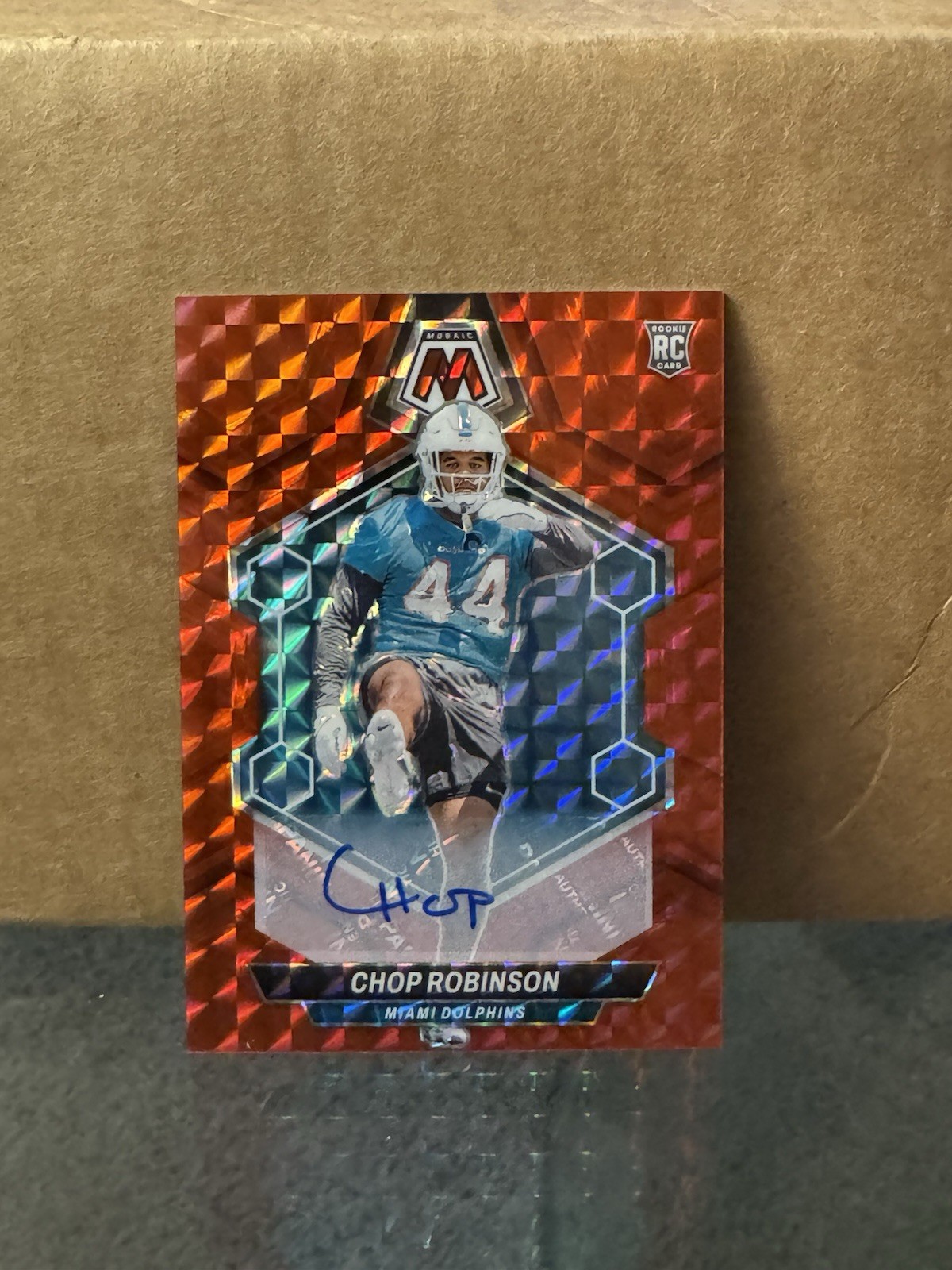 2024 Panini Mosaic Rookies Red Prizm Auto /199 Chop Robinson #321 Rookie RC