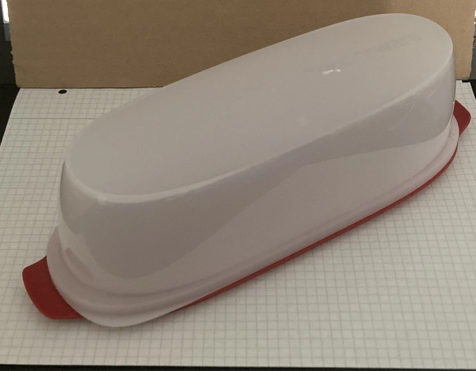 Tupperware Wurst-Theke / Wurstbehälter - rot/weiß - nagelneu - Bild 2 von 2