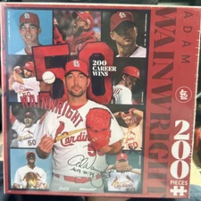 St Louis Cardinals Adam Wainwright 200 Piece 200 Wins Puzzle -SEALED- NIB