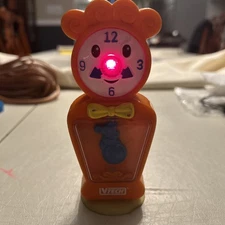 Vintage VTech  Baby Toddler Grandfather Clock, Light, Music, Suction Cup