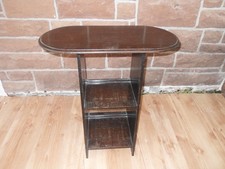 Vintage Oak Wooden Bookcase 2 tier book Shelves, Table free standing