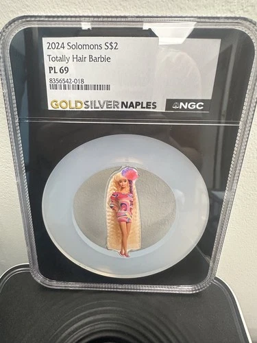 2024 Solomon Islands $2 Totally Hair Barbie 1oz Silver Coin NGC PL69