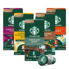Starbucks by Nespresso Original, 10 Count Pack of 5 , Favorites Variety Pack
