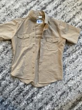 US Military Khaki Uniform Dress Shirt Mens Size Short Sleeve DSCP