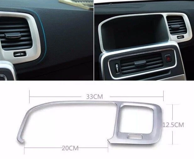 Decoração de interiores com acabamento de estrutura de navegação de aço inoxidável para Volvo S60 V60 - Imagem 4 de 4