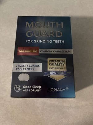 Night Guard for Teeth Grinding & Clenching  2 sizes/4 Guards + 12 Cleaning Tabs
