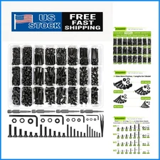 Alloy Steel Screw and Bolt Kit: 1700Pcs Flat Head Assortment for All Projects