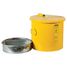 Justrite 27816 Wash Tank, Steel, 6 Gal, Yellow
