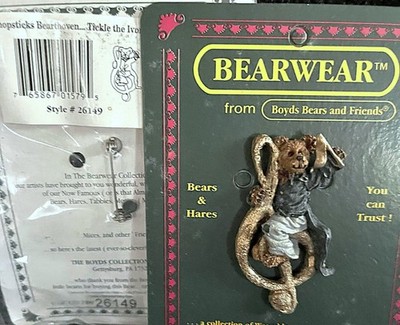 Boyds Bears pin ''Chopsticks Bearthoven'' #26149 New, retired, musical bear