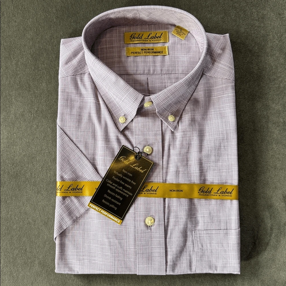 gold label men's roundtree yorke fitted non-iron dress shirt reviews for sale backchain