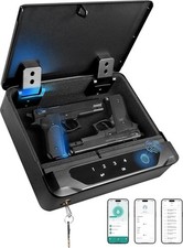 Heavy Duty Steel Smart Biometric Fingerprint Keys Digital Hand Gun Safe Lock Box