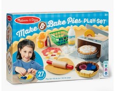 Melissa and Doug Make and Bake Pies Pretend Play Food Set and Wooden Oven