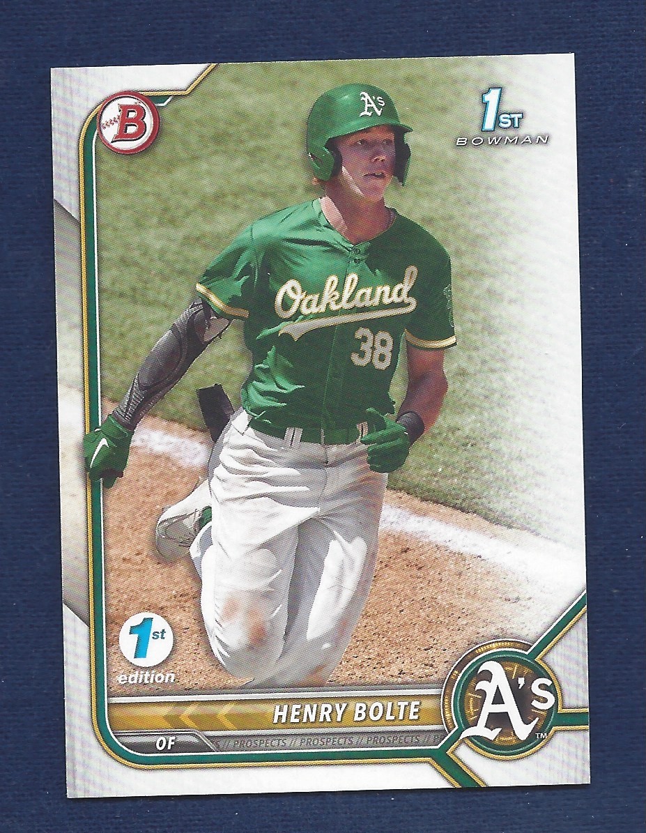 1ST EDITION  HENRY BOLTE BDC-152  2022 BOWMAN DRAFT ROOKIE RC Y691