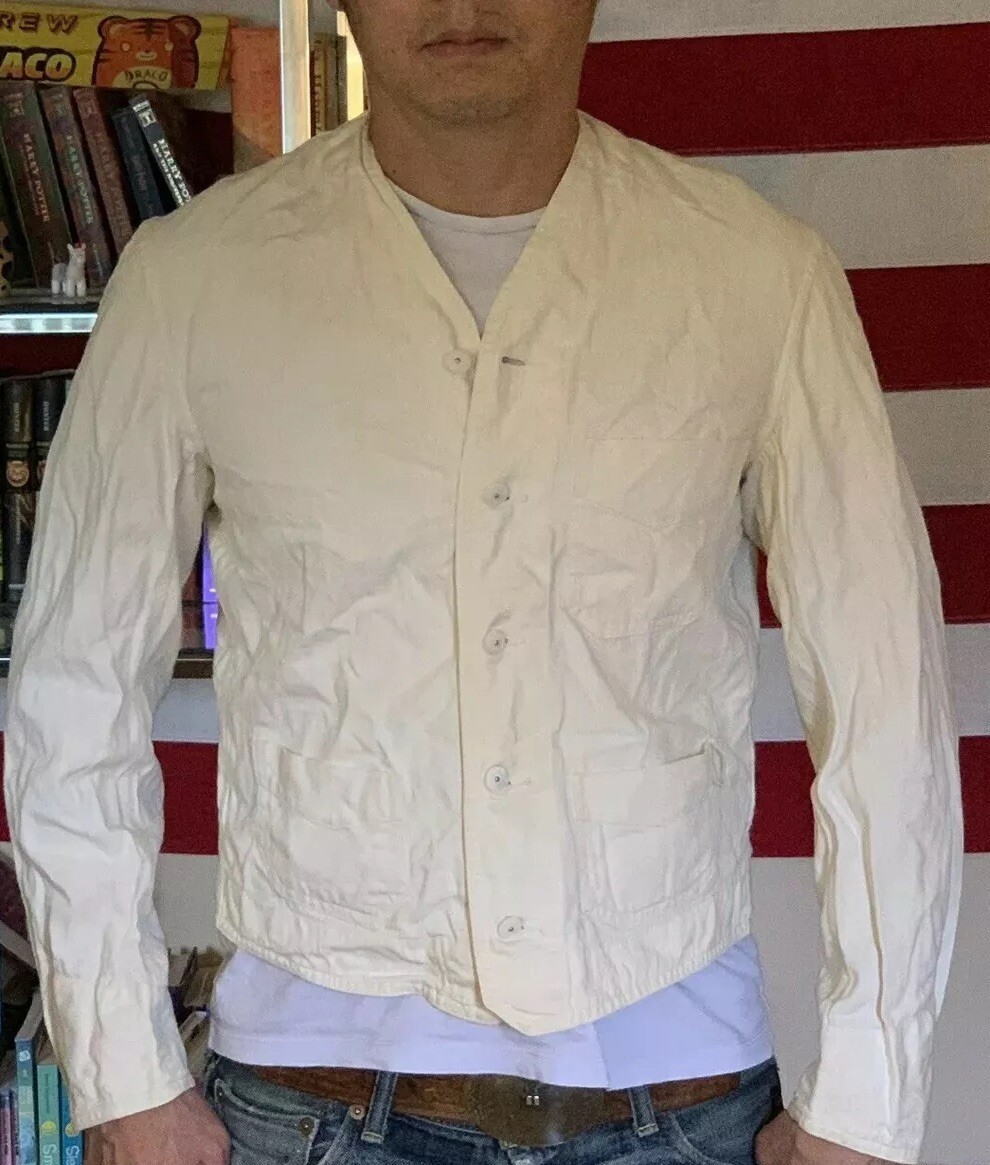 40s USNAVY VINTAGE PULLOVER DENIM SHIRT