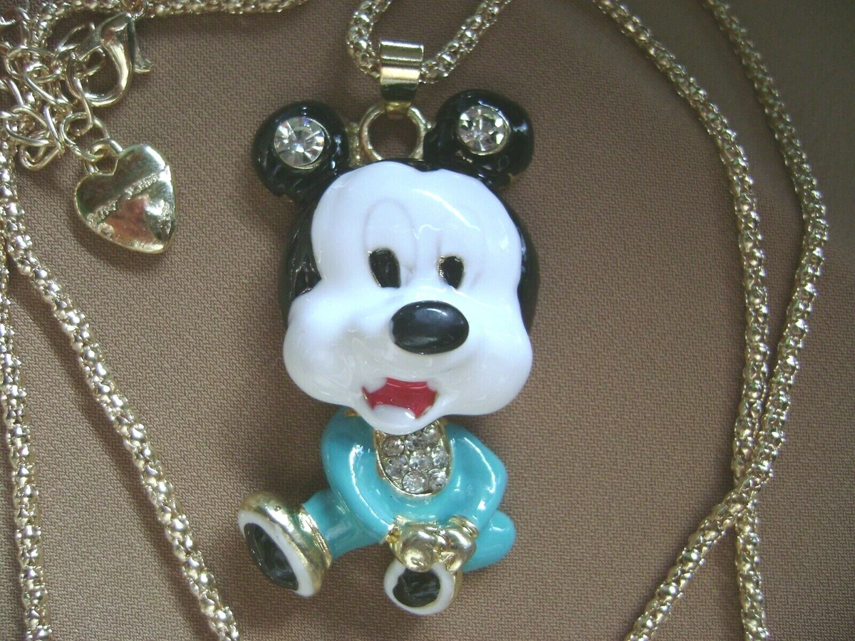 Betsey johnson mickey mouse necklace deals
