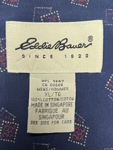 Vintage 90s Eddie Bauer Mens XL Faded Geometric AOP Button Shirt Long Sleeve. - Picture 4 of 12