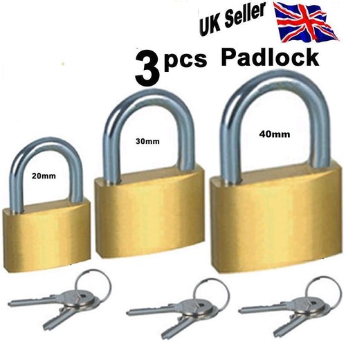 3Pc COMBINATION PADLOCKS SET 30mm Yale Locks Red//Yellow//Grey Luggage Security