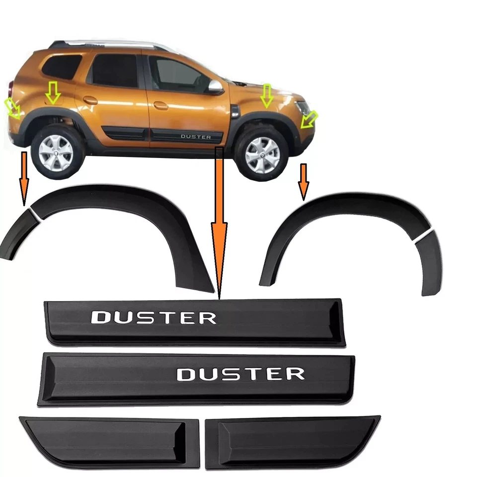 Kit de carrocería de moldeo de puerta y guardabarros ABS para Dacia Duster 2018-2023 modelo todoterreno - Imagen 4 de 4
