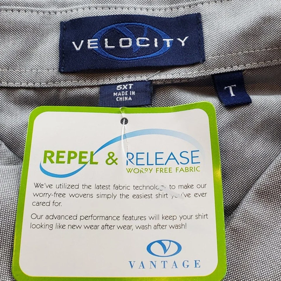 NWT Velocity Youngstown State University Logo Button Down Shirt 5XT - Image 4 of 4