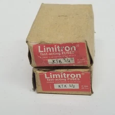 Bussman Limitron KTK 1/2 Fast Acting Fuse Lot of 19, IR100kA, 600V, New