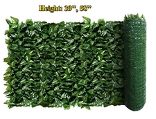 39/58'' Artificial Faux Laurel Leave Fence Roll Garden Wall Mat Home Decoration