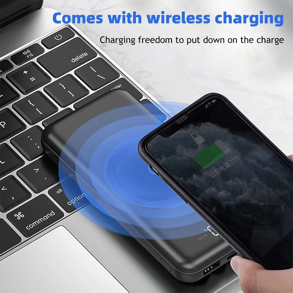 25800mAh Power Bank with 4 Cables - Fast Portable Charger for Phones