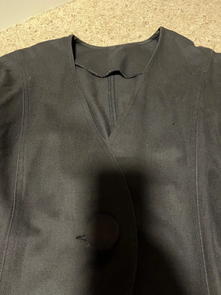 Chaqueta negra Betsey Johnson VINTAGE estilo victoriano manga abullonada - etiqueta punk S Foto 4 de 4