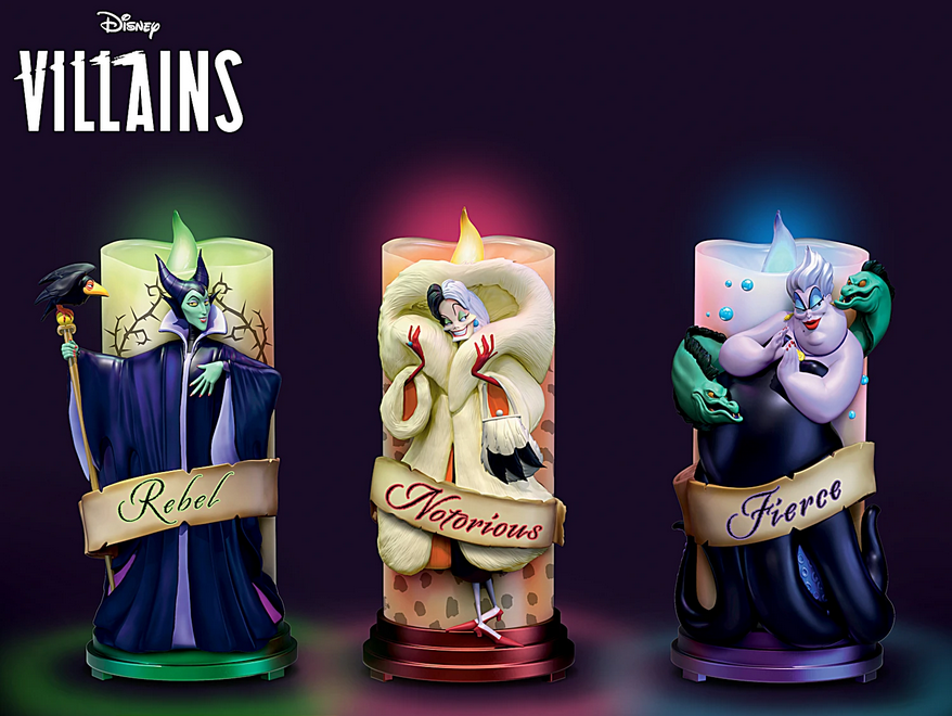Disney Villains Sculptural Flameless Candle Collection by The