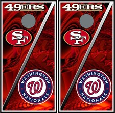 49ers  wash. nationals 0207 cornhole board vinyl wraps