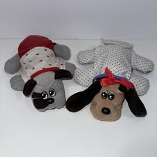 Lot of 2 - Tonka Vtg 85 Pound Puppies 9" Korea W/Diaper Clothes